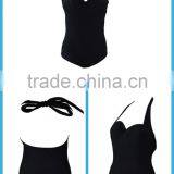 Professional Women Black One-Piece Slim Swimwear thumbnail-6