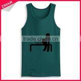 Latest Top Design Wholesale Silk Screen Funny Printed Bulk Open Side Tank Top thumbnail-1