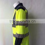 Polyester Contrast High Visibility Safety Europe Birdeye Sew-on Tape Reflective Polo Shirt thumbnail-3