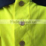 Polyester Contrast High Visibility Safety Europe Birdeye Sew-on Tape Reflective Polo Shirt thumbnail-4