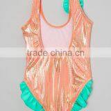 Latest Girl Beachwear With Peach And Teal Mermaid One-Piece Girl Swimsuit Children Clothing G-NP-S905-312 thumbnail-2