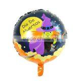 Aluminium Foil Balloon Halloween Witch Multicolor Message " Dia De Muertos " Helium Balloon thumbnail-3