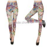 Sexy Cashew Flowers Milk Silk Printed Skinny High Elastic Leggings thumbnail-1