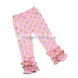2016 Latest Design Gold Dot Spring Color Wholesale Icing Capris Girls Icing Capris Legging Baby Icing Capris thumbnail-3