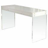 Study Room Writing Desk Reading Table With White Drawers Lucite Office Table​