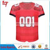 Fully Custom FOOTBALL Sublimation v Neck American Football Jersey EISHA AFJ EE 8 Red Plain Custom American Football Jerseys thumbnail-1