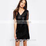 Express Dresses Women Leather Dress in Black thumbnail-5