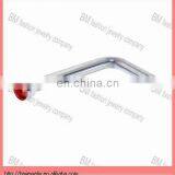 Ruby Red Gem MICRO Nose Ring L-Shaped in Surgical Steel Piercing Jewelry Rings thumbnail-1