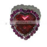 2013 Fashion Round Sparkly Color Rhinestone Heart Button