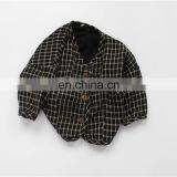 Kids Childrens Black Brown Plaid Jacket thumbnail-4