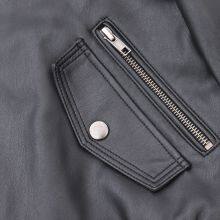 HOT SALE 2021 NEW ARRIVAL FASHION LADIES'FAUX LEATHER ECO PU LEATHER BASEBALL JACKET thumbnail-4