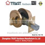 7301PB:TRUST ANSI Grade 3 Single Deadbolt Lock with brass cylinder