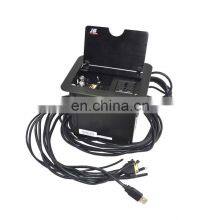 Office Hidden Aluminium in Desk Outlet Table Mount Socket thumbnail-2