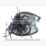 2015 Fashion Wedding Party Sinamay Hat With Feather Church Sinamay Hat thumbnail-3
