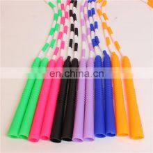 Portable Plastic Handle Customize Logo Kids Wholesale Skipping Speed Beaded Jumping Rope PVC thumbnail-2