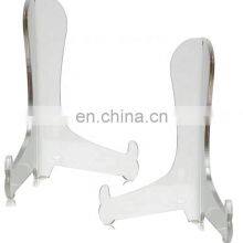 Single Bend Acrylic Plate Stand for Dish Acrylic Easel Display Stand