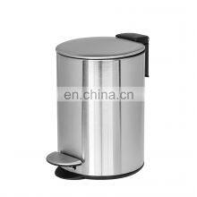 Modern Indoor Foot Pedal Bin Stainless Steel Pedal Bin 3L Round Water-proof Rubbish Bin With Strong Pedal Trash Can