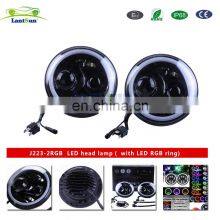 for Jeep RGB Led Headlight Mobile Phone Control Led Head Lamp With Led Ring thumbnail-2