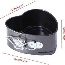 Wholesale Heart Shaped Non Stick Quick Release Carbon Steel Cake Mold Baking Cheese Bread Jelly Tray thumbnail-5