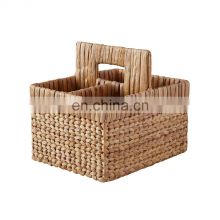 Hot Water Hyacinth Natural Wicker Diaper Caddy Home Decoration Storage Wicker Basket In Bulk Wholesale Vietnam Supplier