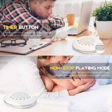 Portable White Noise Sound Machine With Atmosphere Lamp 28 Sleep Music Timer Night Light for Baby Adults Sleeping thumbnail-4