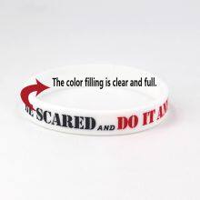 Factory Price in Stock Motivational Embossed Silicone Wristband Sport High Quality NOTHING COMES EASY Games Silicone Bracelet thumbnail-3