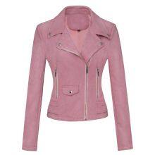 Spring Women's Vintage Black Casual Fashion Stylish Custom Motorcycle Jacket for Women thumbnail-4