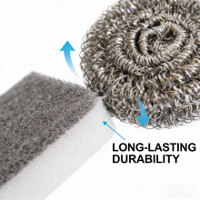 Durable Steel Wire Ball Scrubber for Dish Pot Pan Cleaning thumbnail-5