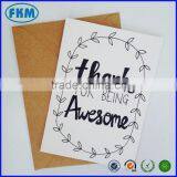 Thanks for being Awesome- Blank A6 Card with Envelope- Thank You Card- Hand lettering