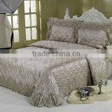 3 Pcs Gorgeous Jaquard Quilt Bed Set In Brown Color thumbnail-1