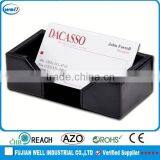 Black Personalized PU Leather Single Business Card Holder thumbnail-1