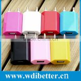 AC Power 1A EU Plug USB Wall Travel Charger Adapter Mutil-color for iphone 3G 3GS iphone 4 4S iPhone 5