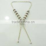 FASHION 2 TONE PLATE MAGNETIC BEADED BRACELET thumbnail-1