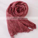 Wholesale Korean Japan Ladies Fashion Solid Color Plain 100% Linen Scarf