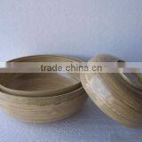 Salad spun bamboo bowl