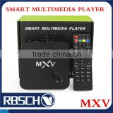 Android 4.4 TV BOX Amlogic S805 Quad core MXV Android TV BOX with Fully loaded KODI