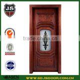 Rural Flower Carving Solid Birch Wood Glass Door Designs for Interior thumbnail-3