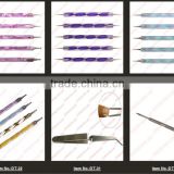 lowest price !!! New Fashion color Acrylic Handle Double End Nail Dotting Tool Kit nail dotting tool kit nail art,#675278