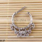Gold Silver Plated Fake Septum Piercing Body Jewelry Hoop Nose Ring 2016 O 27 thumbnail-2