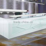 Modern Beauty White Reception Counter Hotel Furniture