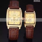 High Quality Customized Square Face Valentine Couple Watch For Wedding Gift