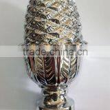Good Quality Silver Nickel Metal Window Curtain Rod With Pineapple Finial thumbnail-1