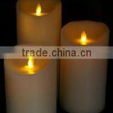 D75*H100 130 150mm 3 Swinging Real Wax Christmas Gift Led Candles Set thumbnail-1
