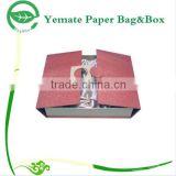 unique lovely design pear paper printing hardcover two up open comestic box with flock insert