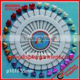55mm Heart Shape Pearl Head Hijab Pin Wheel