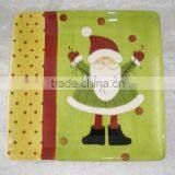 Christmas Plate,square Santa Plate, Dolomite Santa Plate thumbnail-1