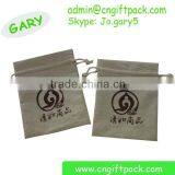 Custom Linen Drawstring Buddha Gift Bag thumbnail-3