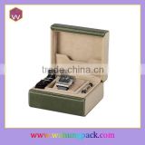 Customized Size Leather Mens Watch Box With Velvet Interior WH-1802