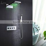 Luxury Modern Embedded Ceiling Bathroom Accessories LED Rain Shower Set Thermostatic Mixer Bathroom Showers LED Water Faucet thumbnail-2