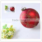 China Manufacturer Promotional Gift Wholesale Decorative Hand Painting Red High Quality Glass Ball Ornament thumbnail-1